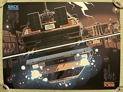 Back To The Future Delorean Marty McFly Movie Print Art Poster Mondo Tom Whalen • $389.99