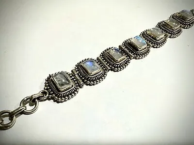 Sterling Silver Amazing Moonstone Bracelet * • $175