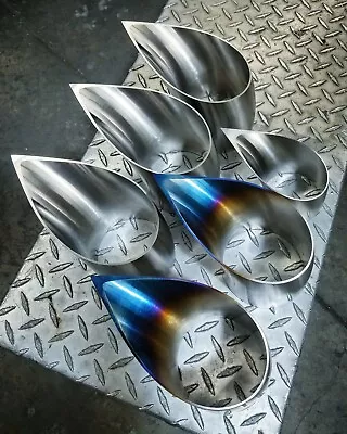 4  Teardrop Exhaust Tip Stainless Steel Reggiebuilt Tear Hood Exit  • $125