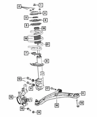 Genuine Mopar 07-10 JEEP COMPASS PATRIOT FRONT SUSPENSION STRUT 5272925AB • $86.67