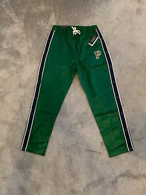 Polo Ralph Lauren Satin  P  Tear Away Athletic Track Sweat Pants Green M • £65