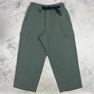 Y-3 Adidas Stone Green Wide Leg Cargo Utility Pants Trousers Size Medium *BNWT* • £144.99