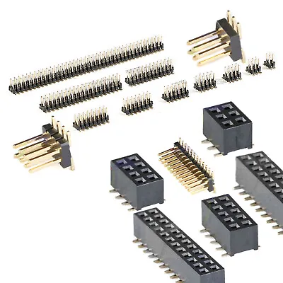 SMD PCB Pin Header Male Female Connector 1.27mm Double Row Straight Pins Arduino • $75.19