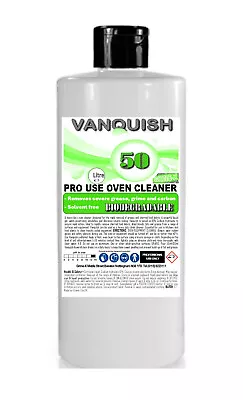 1 Litre Vanquish 50 Pro Heavy Duty Oven BIO Cleaner Fat Carbon Grease Burnt Food • £10.50