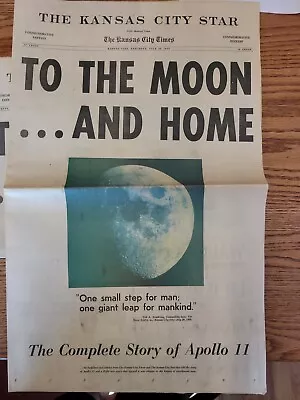  TO THE MOON...AND HOME  Kansas City Star Special Issue Newspaper July 26 1969 • $25