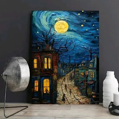 Vincent Van Gogh's Wonderful Depiction Of City Life Oil Painting 30x42cm • $25