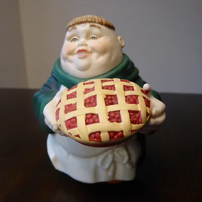 Merry Makers Simon The Pie Man Dept. 56 Christmas Decorations Friar Holding Pie • $14.99