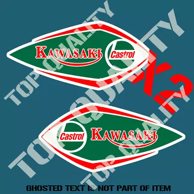 Vintage Castrol Kawasaki Decal Sticker X2 Motorbike Suit Motorcycle Sticker • $7