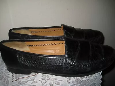 Mezlan Saragossa Crocodile Leather Black Loafers Shoes Men's Sz  14 M Nice Spain • $79.95