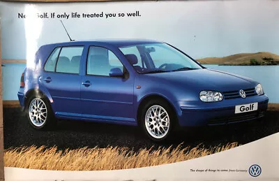 1998 VOLKSWAGEN Mark 4 GOLF HATCH Huge Showroom Poster Look Great Framed!   • $16.16