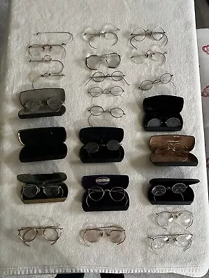 Vintage Wire Rim Eyeglasses Gold And Steel Lot Of 22 • $229