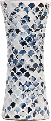 Mosaic Glass Flower Vase Large Size Handmade Glass Glass Vases Plant Pots Cerami • $68.99