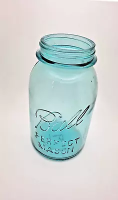 Vintage Aqua Ball Perfect Mason Quart Jar 1930s • $9.99