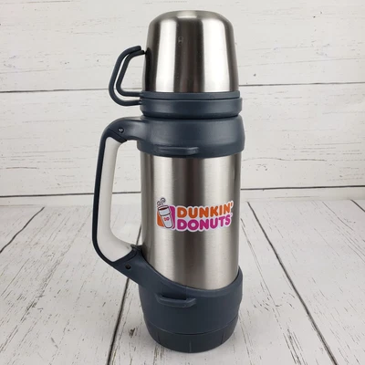 $22.92 • Buy Dunkin Donuts 32oz Stainless Steel Hot Cold Insulated Travel Mug / Thermos 