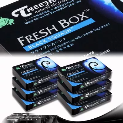 6 PACK TreeFrog Natural Xtreme Fresh Box Car Air Freshener JDM - Black Squash • $45.99