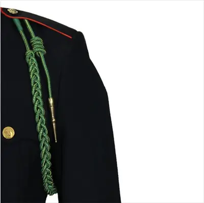 Genuine U.s. Marine Corps Fourragere Lanyard: Wwi - Green With Gold Spots And Br • $31.75