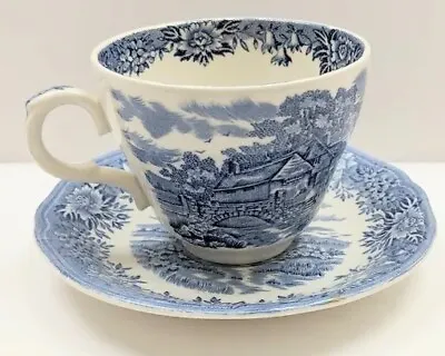  Vintage English Village Cups & Saucer Salem China Co Olde Staffordshire  • $6.75