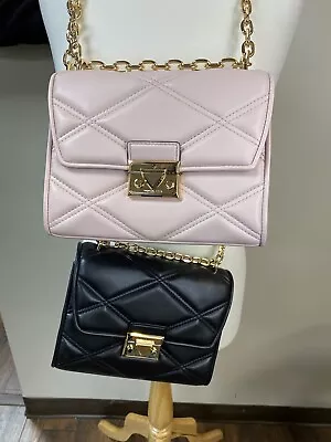 Michael Kors Serena Pink Powder Blush And Black Bag Combo - New With Tags- • $225