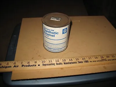 Vtg Tin Genuine Synthetic Enamel Vw Volkswagen Quart Paint Can Decor Prop Rare • $49.99