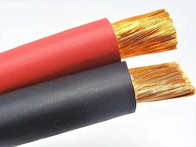 Red Black 2/0 GAUGE COPPER WELDING CABLE LEAD BATTERY CAR SAE J1127 USA • $41.88