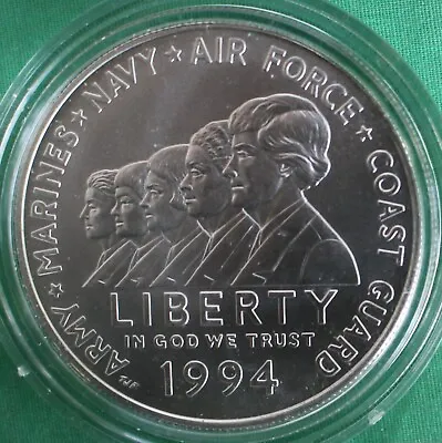 1994 W Women In Military Service Proof Silver Dollar Commemorative $1 Coin ONLY • $31.95