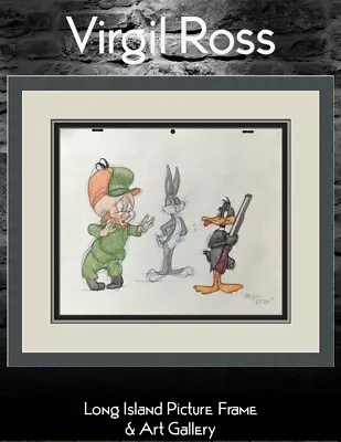 Virgil Ross Original Signed Model Sheet Drawing Elmer J Fudd Custom Framed II • $450