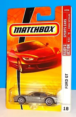 Matchbox 2009 Sports Cars Series #18 Ford GT Unpainted ZAMAC Style Blue Stripes • $10.80