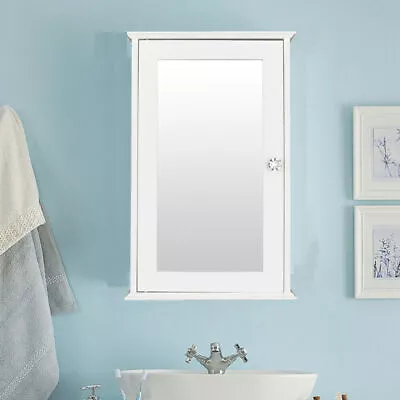 Mirror Door Wall Mount Hanging Medicine Cabinet Bathroom Storage Shelf Organizer • $28.49