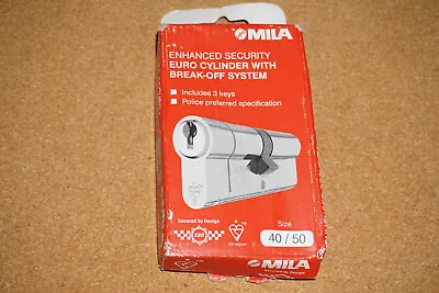 Mila Euro Cylinder With Break-Off System 40/50 Lock Barrel 3 Keys • £6.99