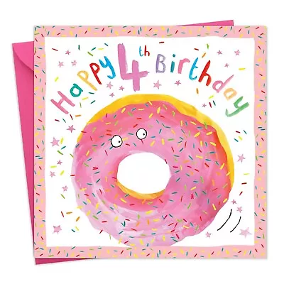 4th Birthday Card Girl - 4 Year Old Birthday Card Girl Age 4 Girls Birthday Card • £3.99