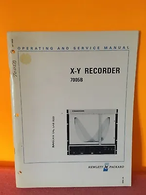 HP / Agilent 07005-90003 X - Y Recorder 7005B Operating + Service Manual • $23.99