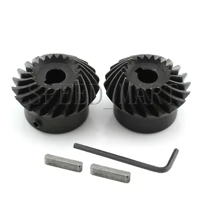 2pcs 1.5M20T Metal Umbrella Spiral Bevel Gear Helical Motor Gear 10mm Bore • $19.64