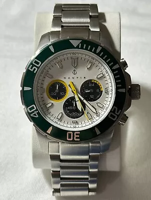 Nautis Dive Chrono 500 Chronograph Bracelet Watch Green/White Never Worn • $29