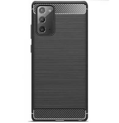 For SAMSUNG GALAXY NOTE 20 CARBON FIBER CASE SHOCKPROOF SLIM HEAVY DUTY BLACK • £5.95