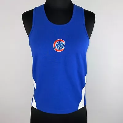 Major League Fitness L Chicago Cubs Logo Built In Bra Tank Top MLB Baseball • $21.24