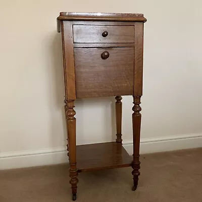 £150 • Buy Antique Marble Top Pot Cupboard With Shelf. Bedside Table. Plant Stand.