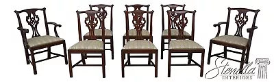 L60799EC: Set Of 8 HENKEL HARRIS Model 101 Mahogany Dining Room Chairs • $4195