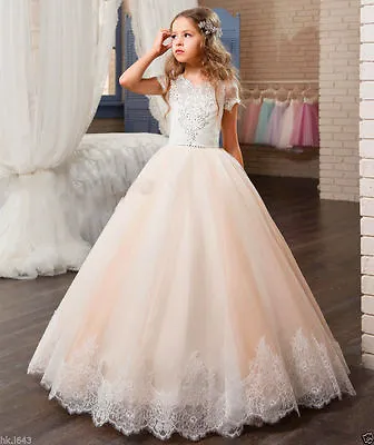 Newest Flower Girl Pageant Dress Formal Ball Gown Princess Party Prom Birthday • $66.49