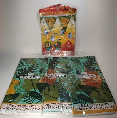 Lion King Birthday Party Supplies - 3 Tablecloths - Banner & Other Decorations  • $19.95