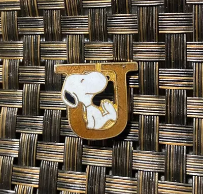 Vintage Charlie Brown Snoopy Letter U Collectible Enamel Pin Rare L@@k • $11.24