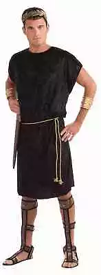 Black Tunic Viking Roman Soldier Peasant Medieval Men's Costume PLUS • $23.95