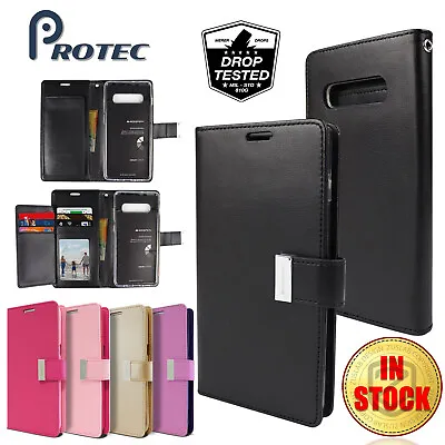 Galaxy S10 5G S10e S9 Plus Case GOOSPERY Flip Leather Wallet Card For Samsung • $12.95