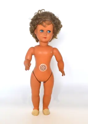 Vintage Doll Walking Talking & Moving Eyes Hard Plastic Body Closing Eyes 43cm H • £15