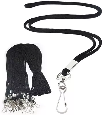 Baiteer 120 Pcs Black Lanyards Premium Bulk Lanyards Round 36  With Swivel J Ho • $9.99