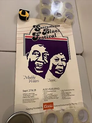 Vintage Muddy Waters Original 1980 Concert Poster Sacramento BLUES FESTIVAL Rare • $499.99