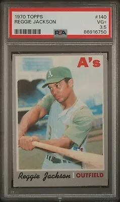 1970 TOPPS 140 REGGIE JACKSON PSA 3.5 Oakland A's • $7.50