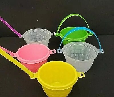 Set Of 5 Easter Egg Coloring Dye Dying Kit Cups Plastic Bowls Spring Home Decor • £4.83