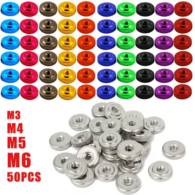 US M3/M4/M5/M6 Aluminum Hand-tightening Reticulated Head Knurled Nuts 10/20/50PC • $8.41