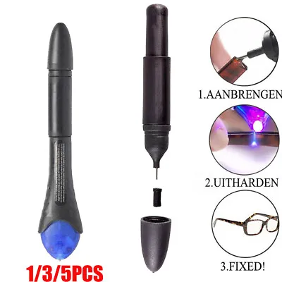 5pcs 5 Second Fix UV Light Welding Compound Glue Pen Repair Glass Plastic Liquid • $21.83
