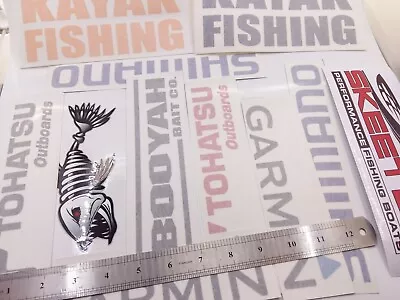 $12.99 • Buy LOT Of (11) Fishing Decals Fishing Stickers LARGE For Brand Lovers